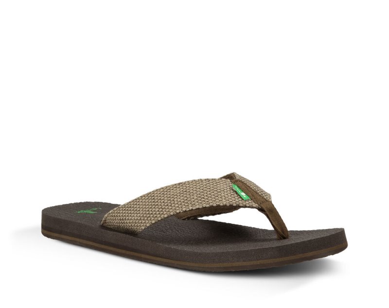 Sanuk Yogi 4 Flip Men's Flip Flops Brown | Canada 294TCE